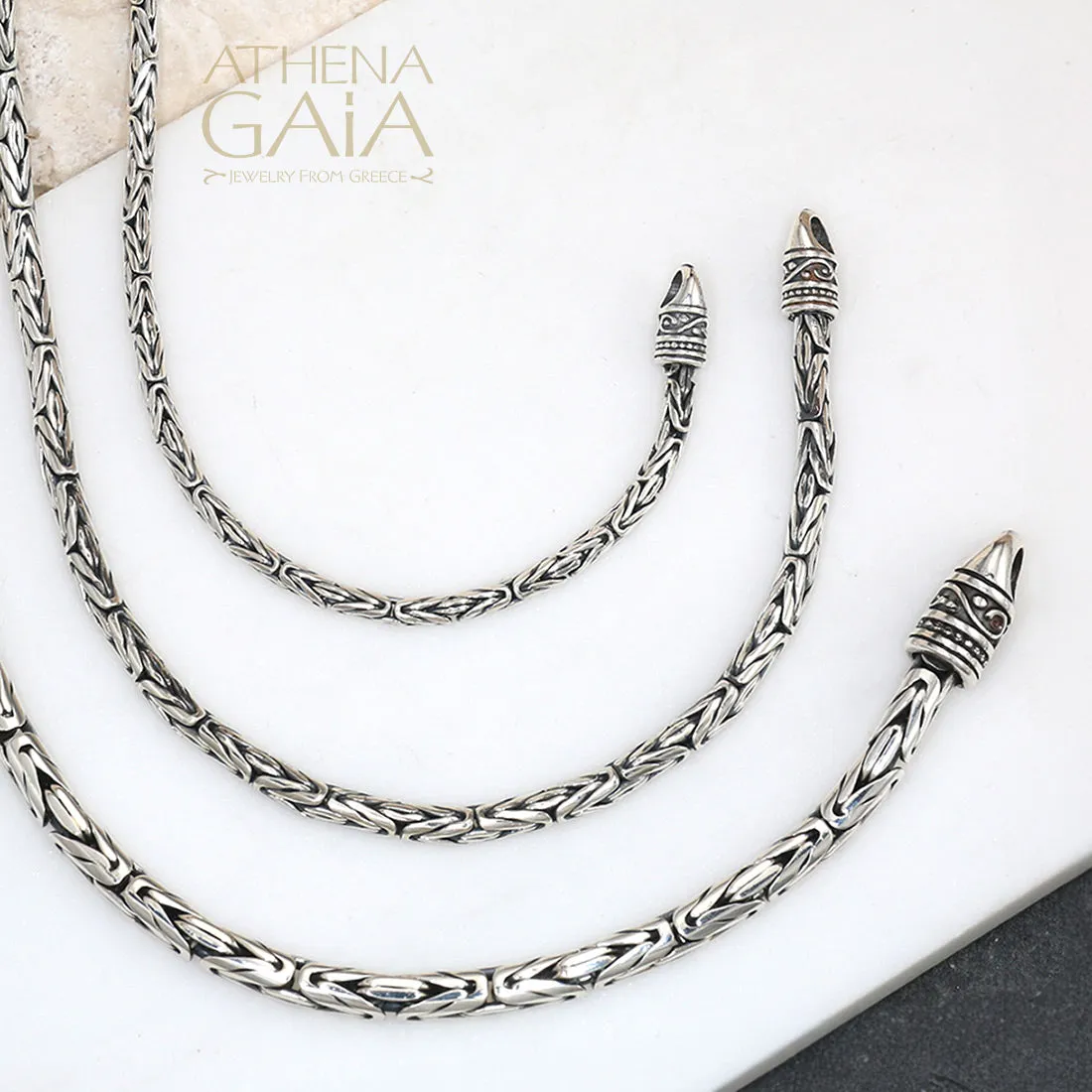 Sterling Silver Byzantine Bracelet