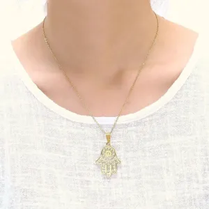 Titanium Steel Hip-Hop Diamond Necklace