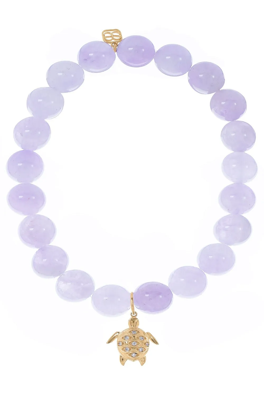 Turtle Amethyst Charm Bracelet