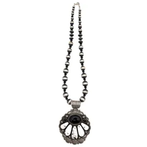 White Buffalo and Onyx Necklace